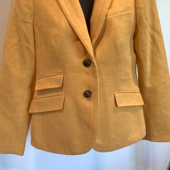 Talbots wool blend yellow blazer, size 8P - Picture 4 of 12